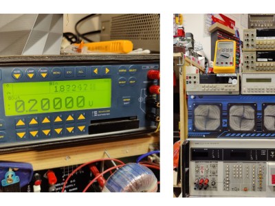 Banco verifica calibrazione multimetri e frequenzimetri - Maker Faire Trieste 2024