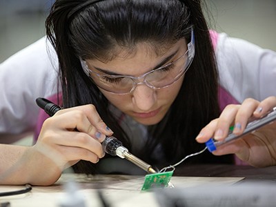 Learn to Solder with Schenectady High School - Maker Faire electric-city 2024