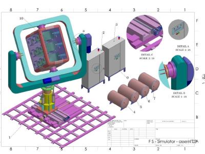 Linear and rotational motion simulation cabin - Maker Faire rome 2024