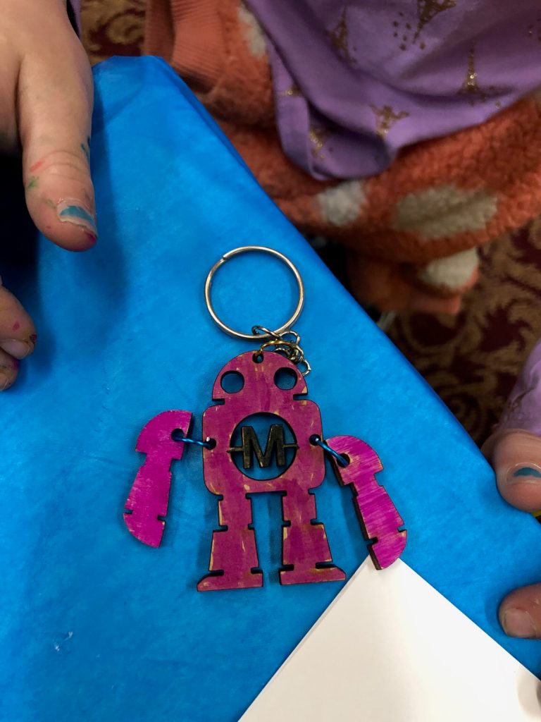 Makey Robot Keychains - Maker Faire Syracuse