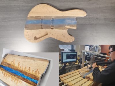 Wellsville CSD SWAT - Epoxy River Guitar - Maker Faire Rochester 2024