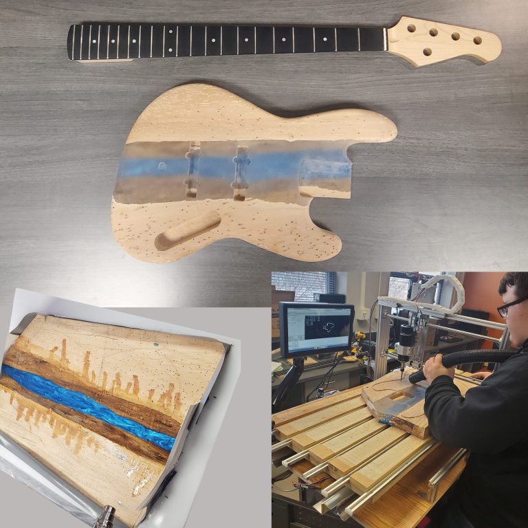 Wellsville CSD SWAT - Epoxy River Guitar - Maker Faire Rochester 2024